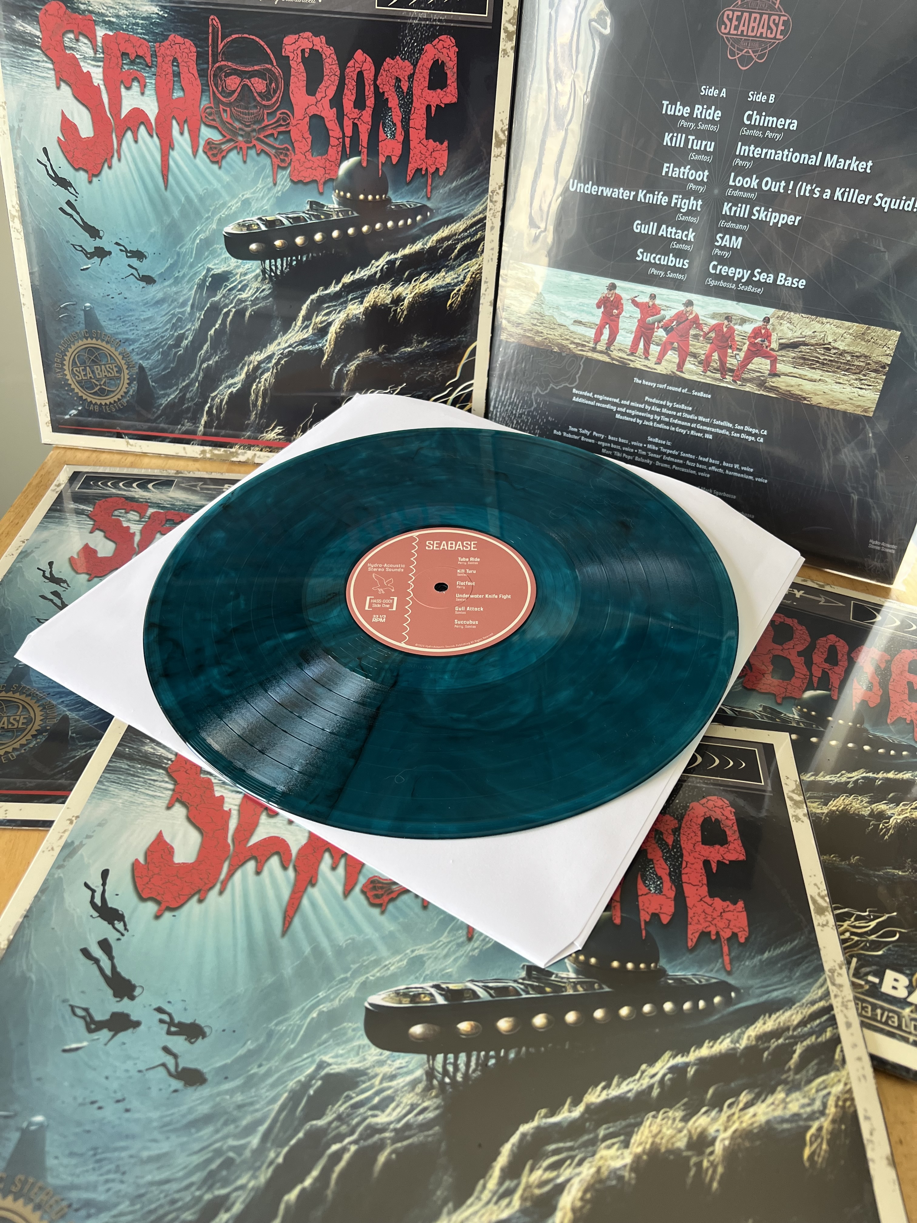 Finishe SEABASE 12-inch vinyl and packaging
